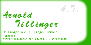 arnold tillinger business card
